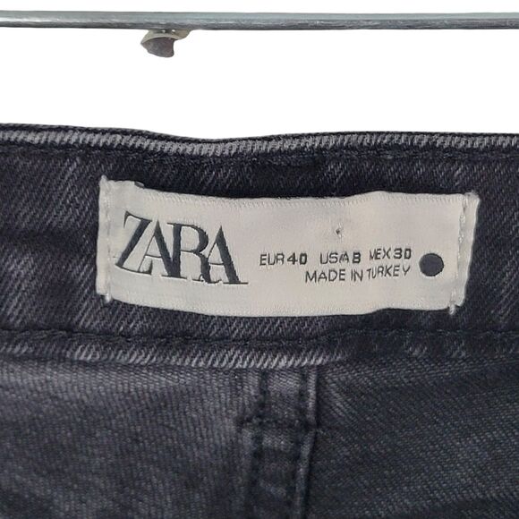 ZARA Womens Size 8 Black Solid Skinny Jeans - Picture 3 of 10